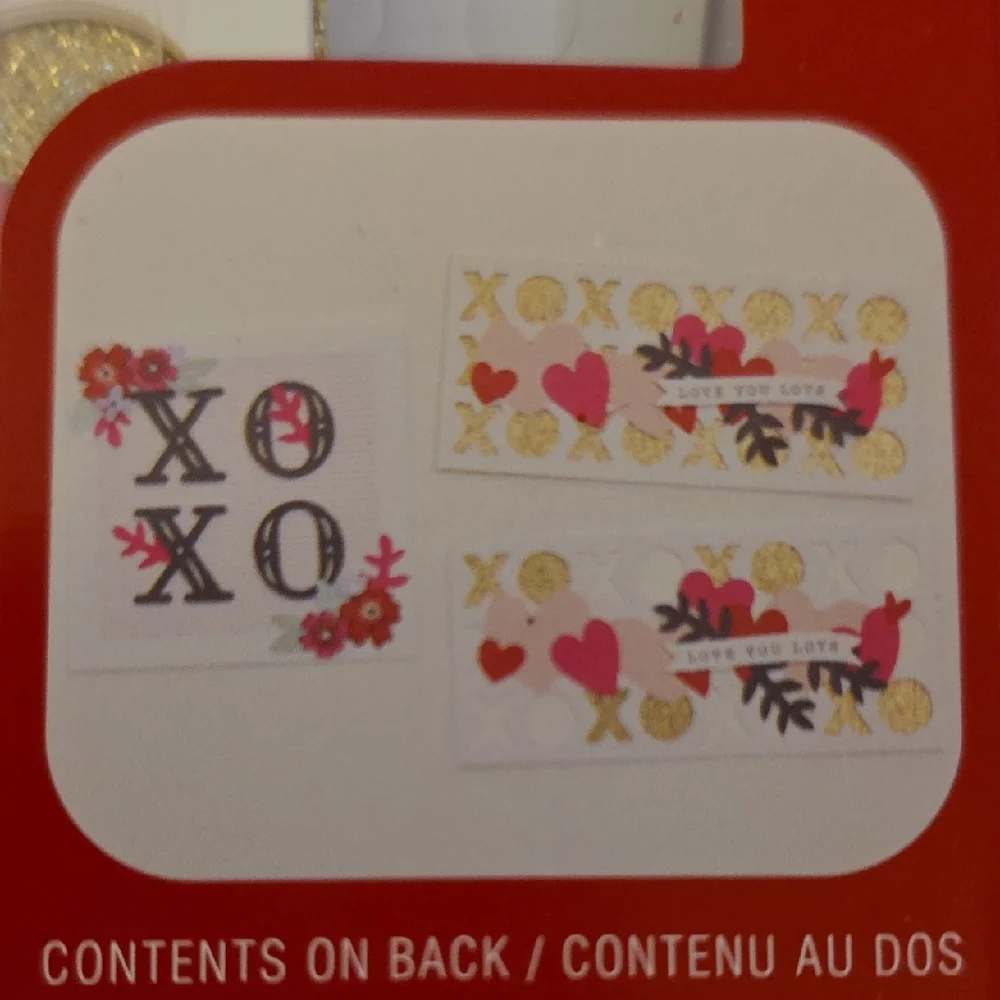 Recollections Valentine's Day Card Kit with Pink and Gold Glitter